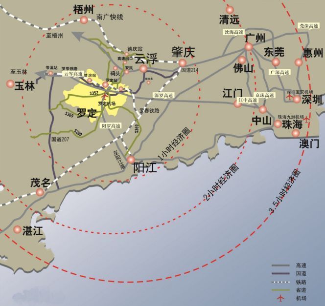 郁南至罗定高速规划图图片