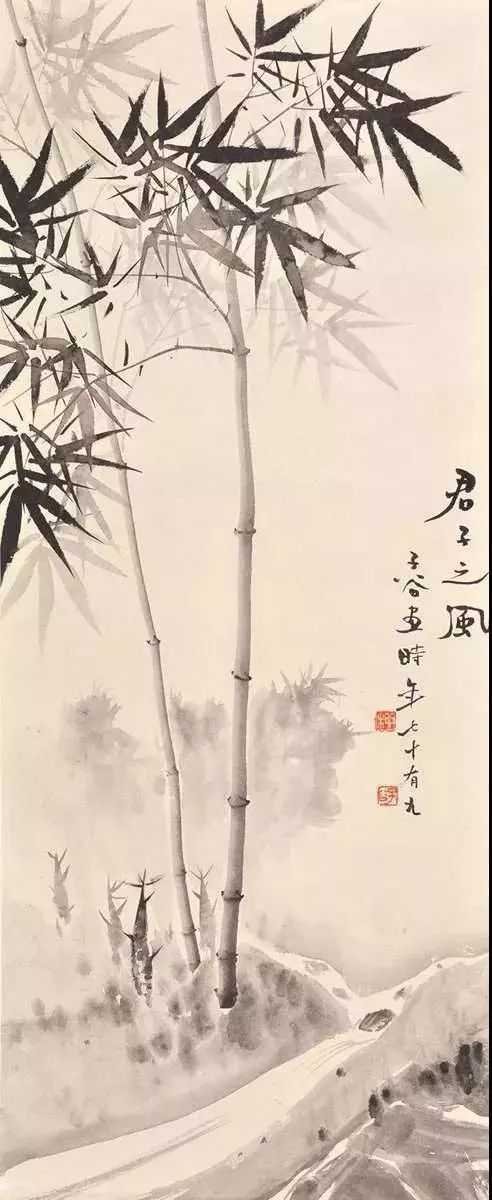 柳子谷画竹萧萧有声