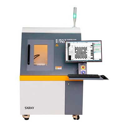 xray设备图片展示芯片尺寸量测,打线线弧量测等高密度的塑料材质破裂