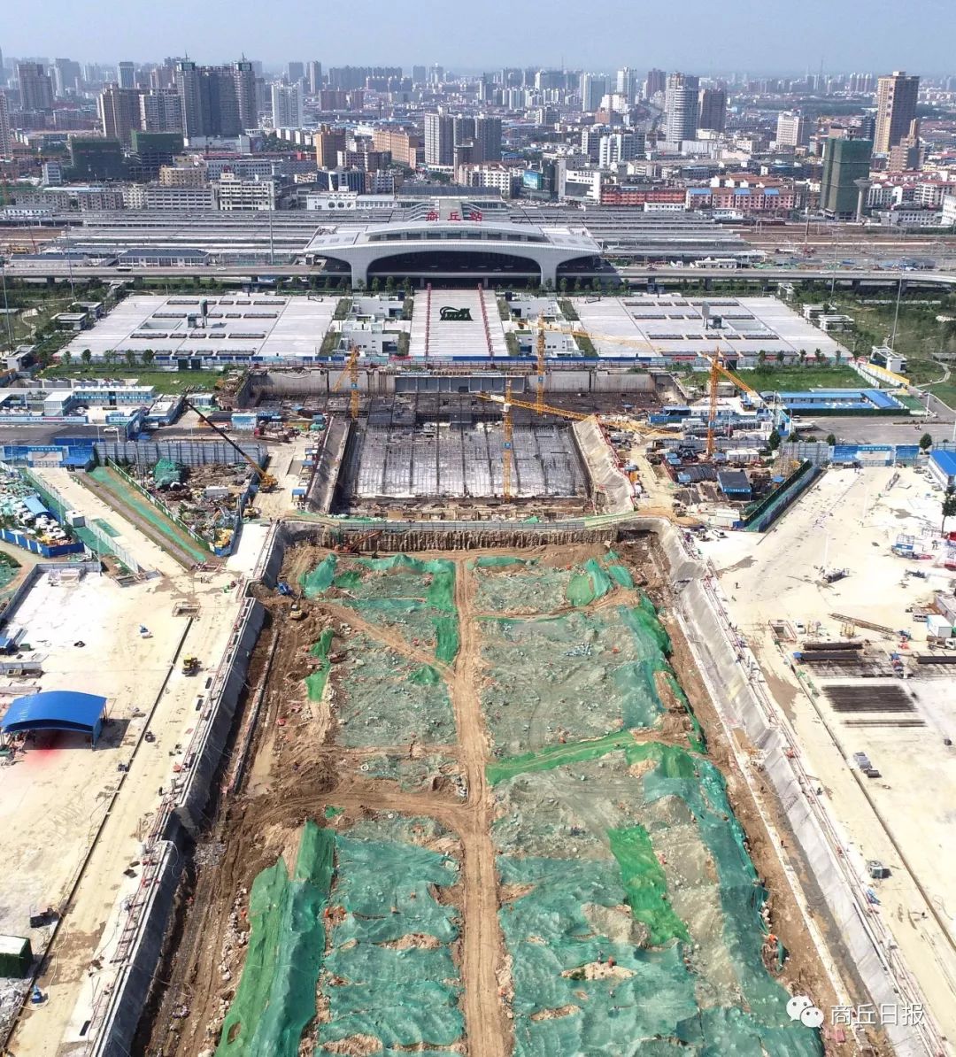 绿轴建设 如火如荼!67力保今年10月份胜利路恢复通车_商丘