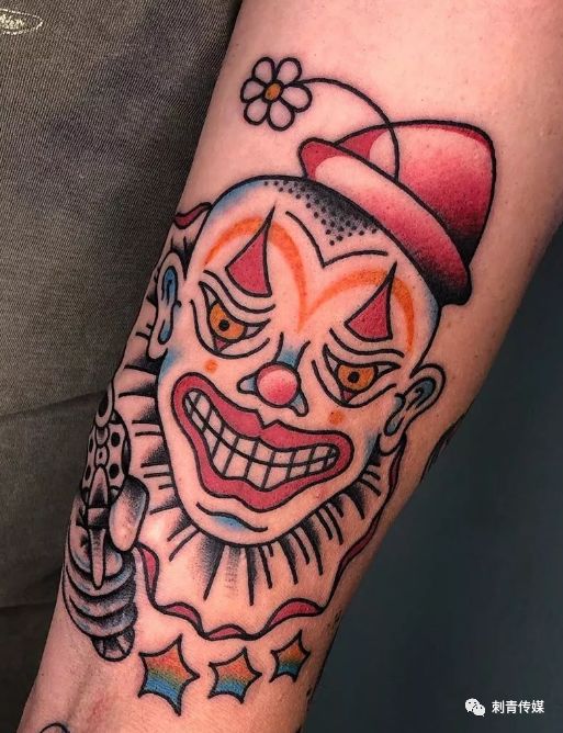 欧美小丑纹身
