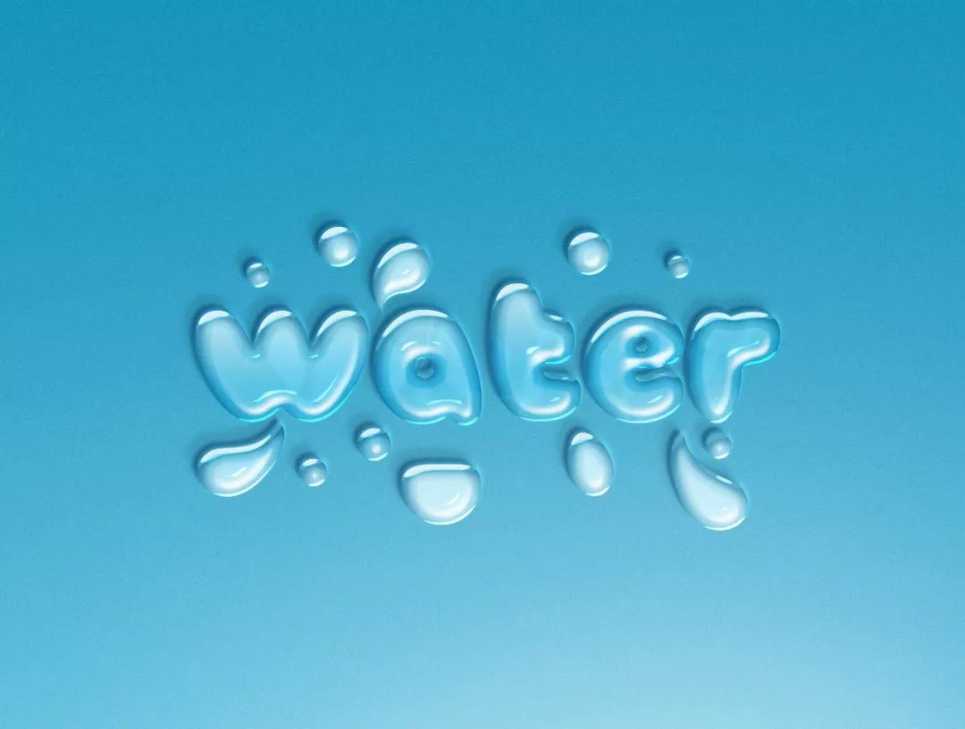 免费素材水珠字体效果ps样式