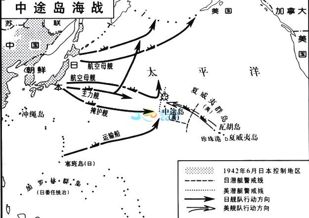 中途岛地图高清版大图图片