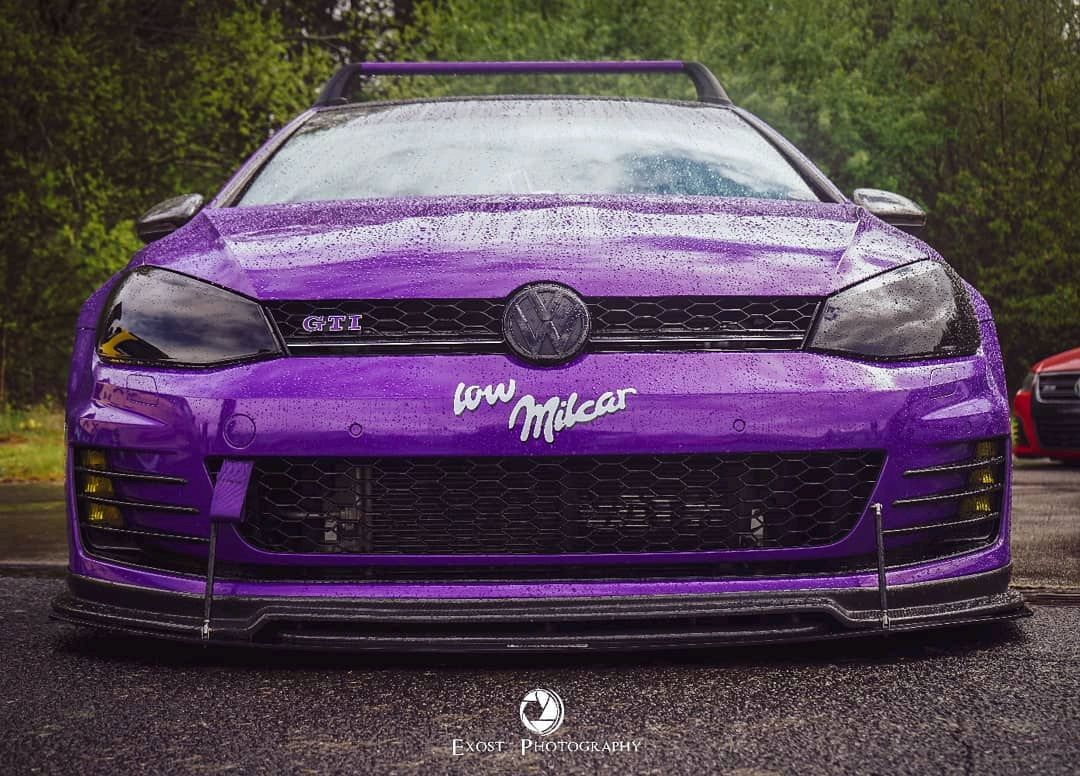 啧啧 自己感受当紫色涂装遇上高尔夫gti还是嚣张跋扈的神秘客?