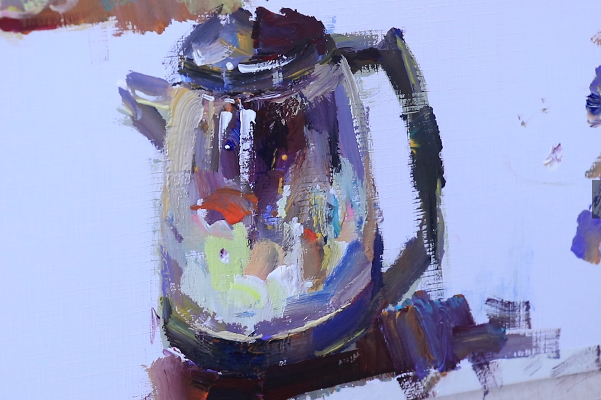 水粉画之水壶的绘画过程石家庄德艺名师