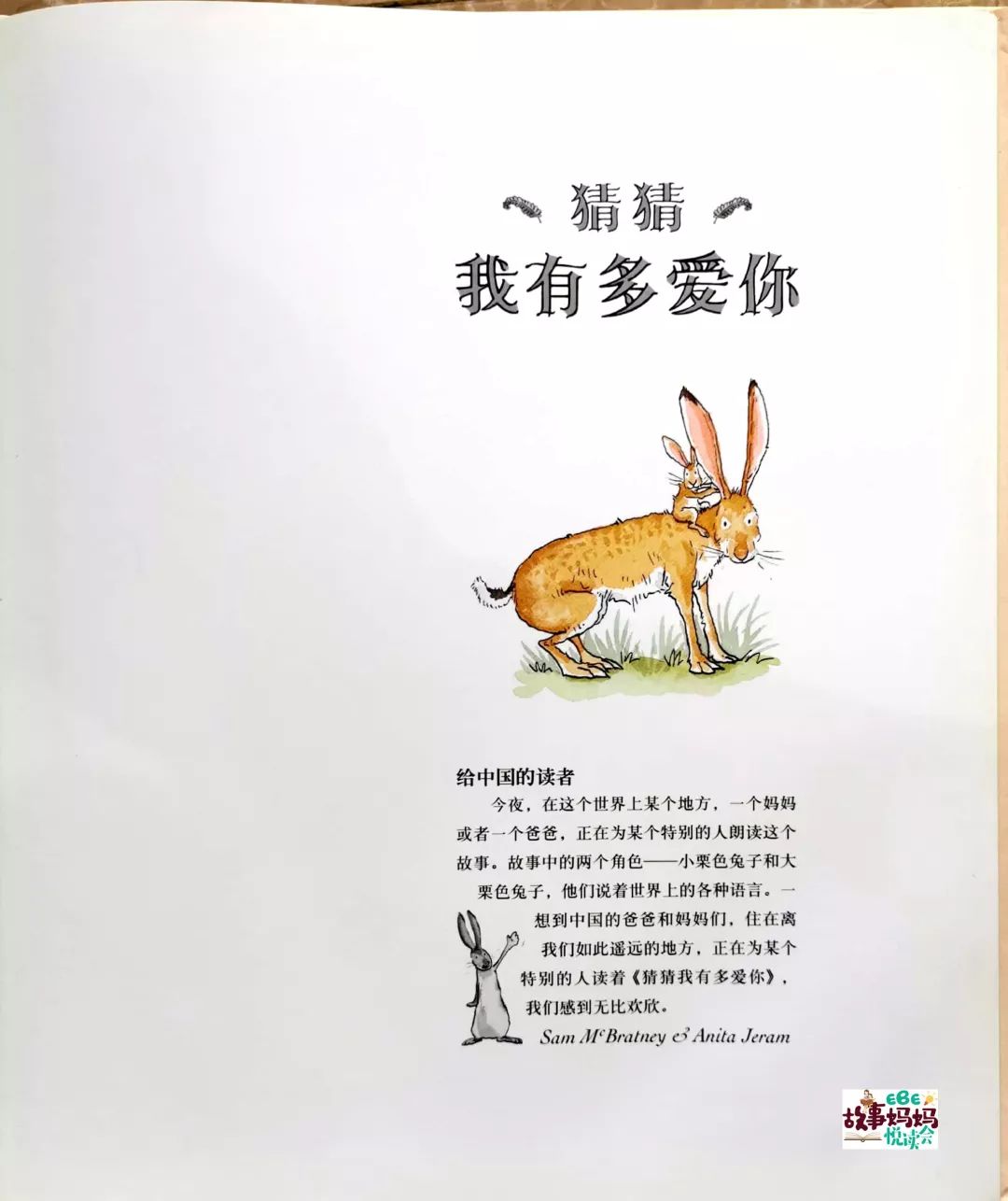 ebe悦读会猜猜我有多爱你绘本精读