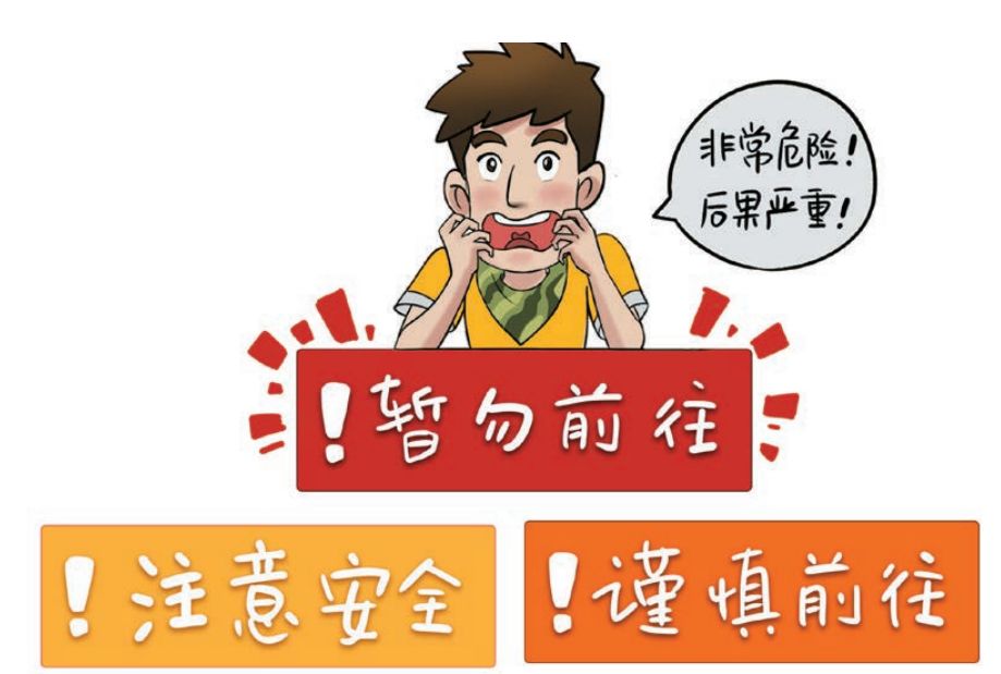 台风,洪涝等特殊天气和地质异常时出行,其他外出也必须注意安全事项
