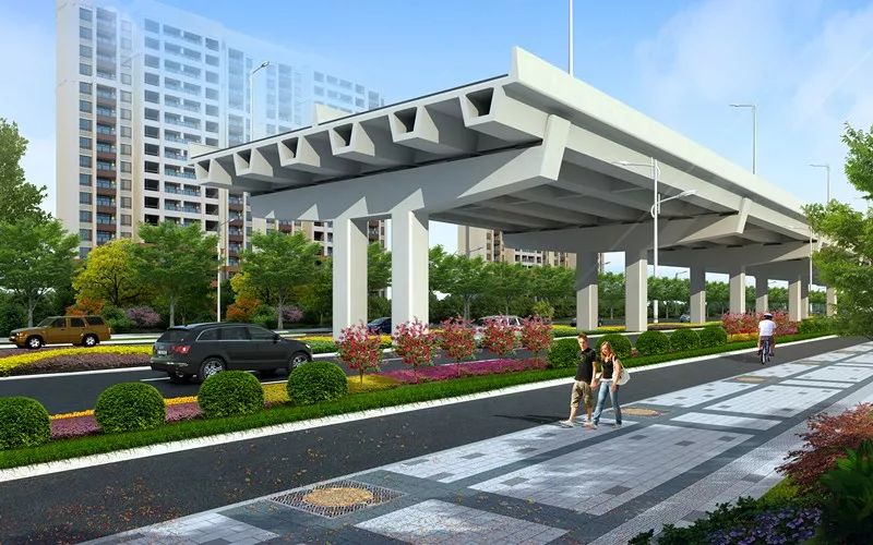 龙东大道高架道路进入全面施工阶段计划下半年通车
