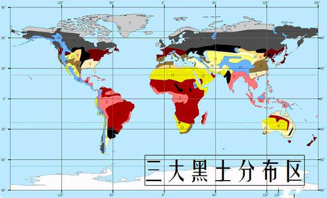 世界四大黑土地分布图图片