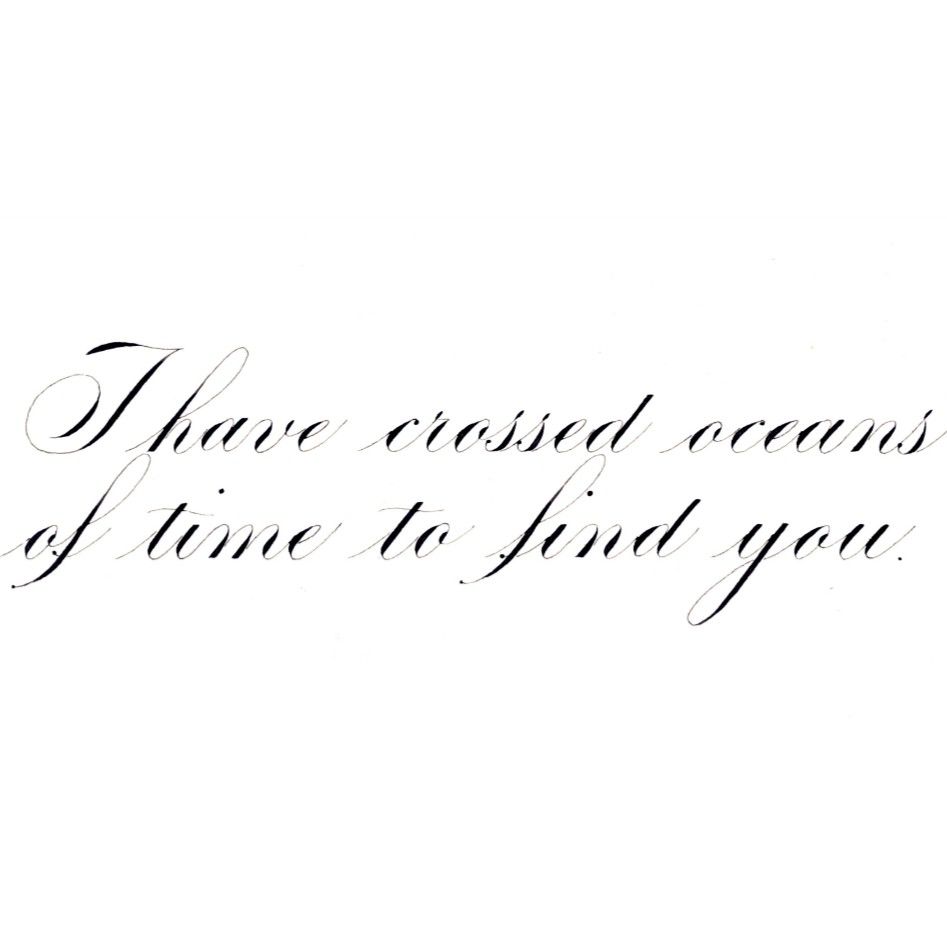 i have crossed oceans of time英文作业@寒泉秦剑,行书@一一玩玩一一