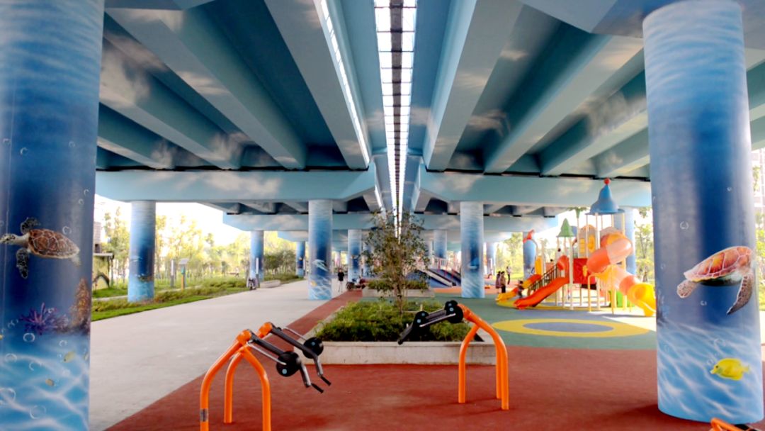 全省首创!淮安这个地方在高架桥下建了一个体育公园
