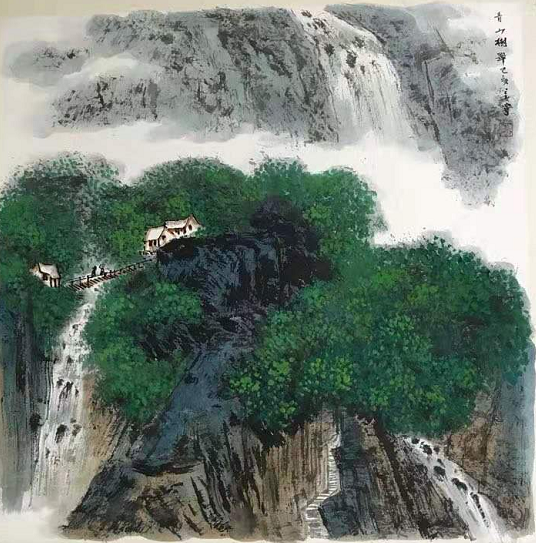 山水画是姜宁的钟爱画科.