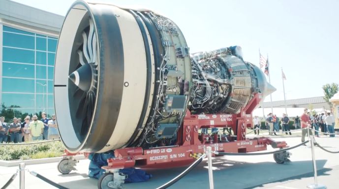 134300磅的推力ge9x打破吉尼斯发动机推力世界纪录