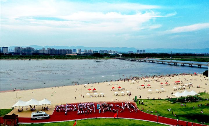 汝河沙滩公园图片
