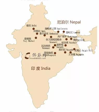 因为佛陀一生都在古代印度这个地方度过,佛陀在弘法49年中,走过了许