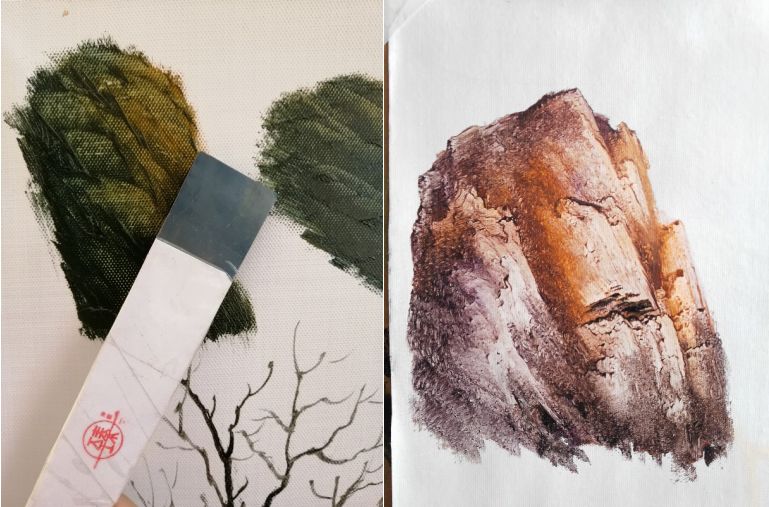 29元抢购刀笔油画把风景留在笔尖用刀尖与画布碰撞出艺术的火花