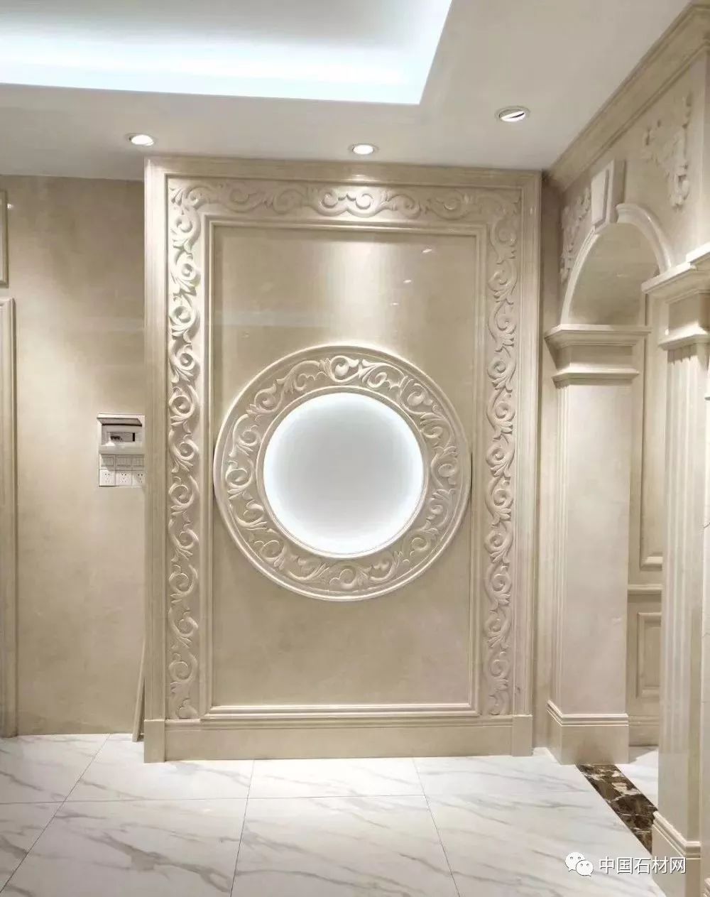 豪宅别墅专用天然大理石护墙板近百种造型设计案例分享