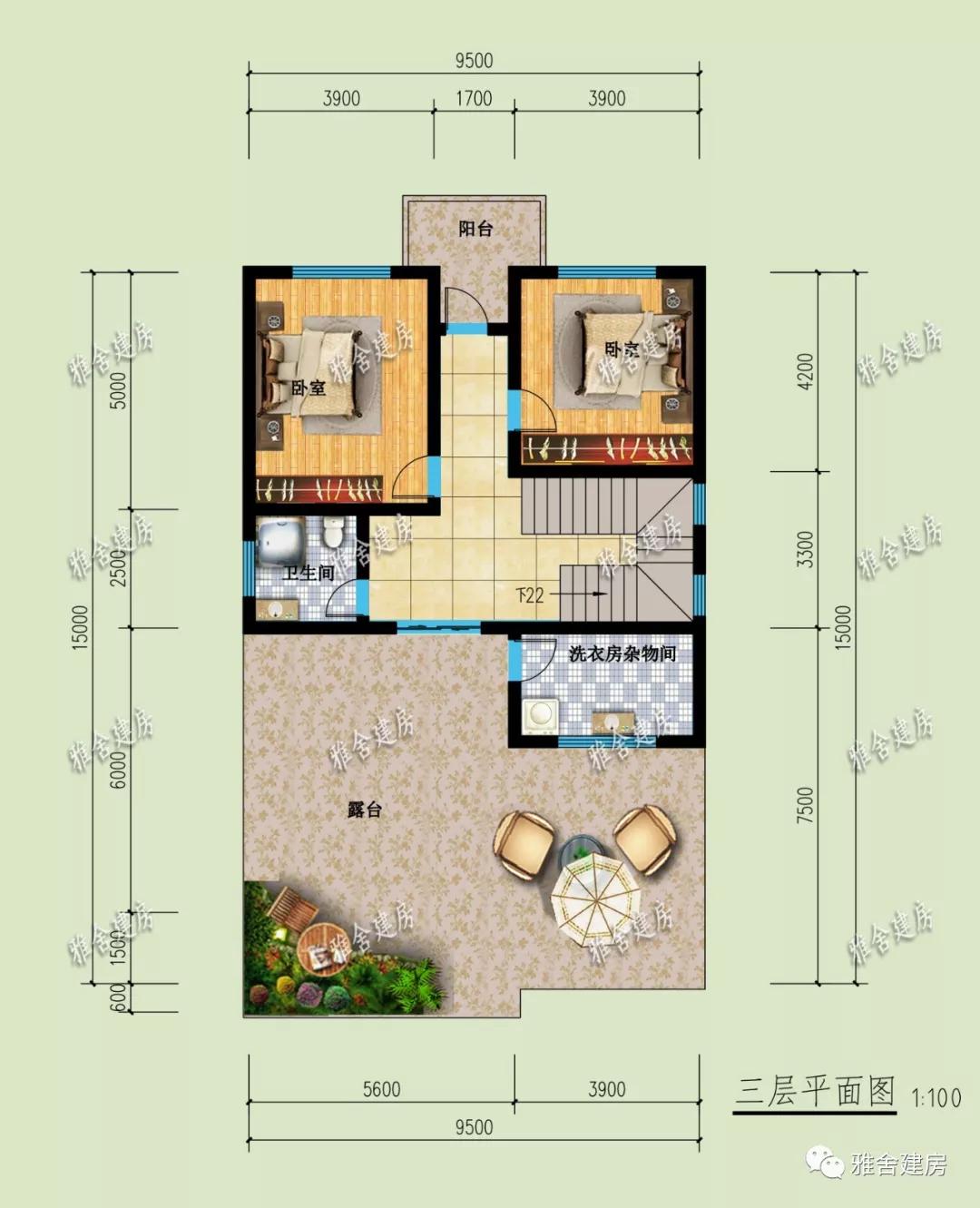 5x15米农村简欧小别墅,独立车库还有大露台,回家就建它.