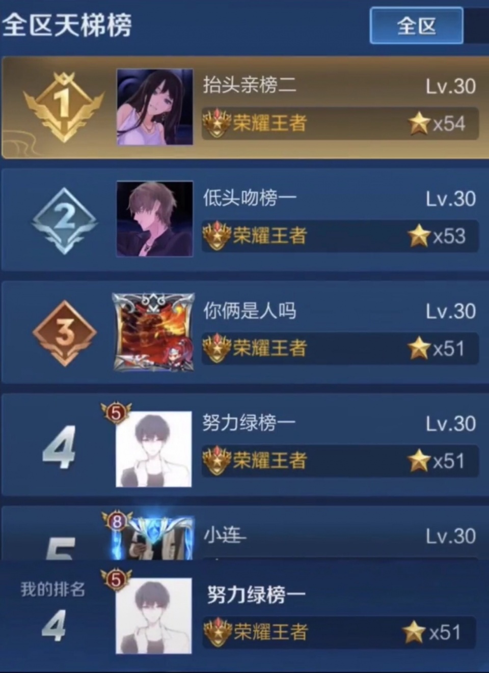 王者荣耀天梯榜原来是这么玩的,情侣秀恩爱,不是说单身玩游戏吗