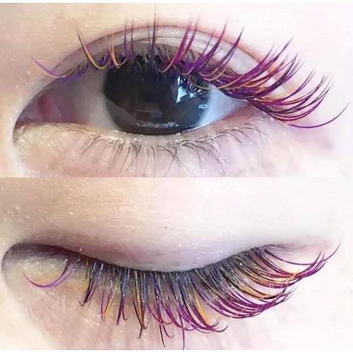 时尚的小仙女们都已开始尝试彩色美睫啦