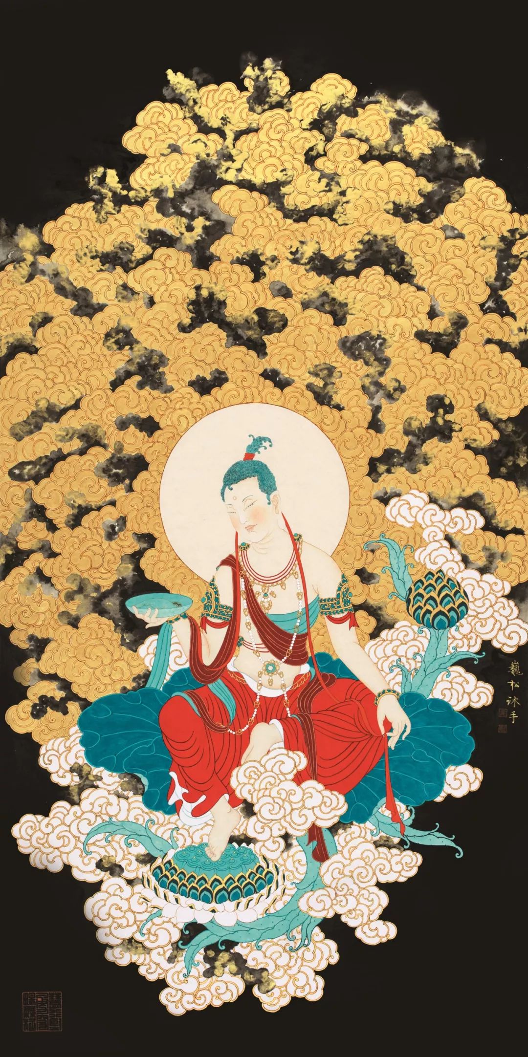 堂皇玄秘李家样——浅析李巍松金墨佛释绘画