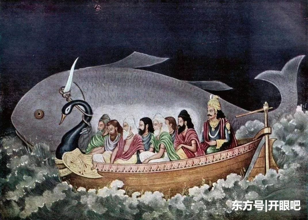 得到神谕指引,逃到帕尔那索斯山的丢卡利翁和他的妻子皮拉幸存了下来