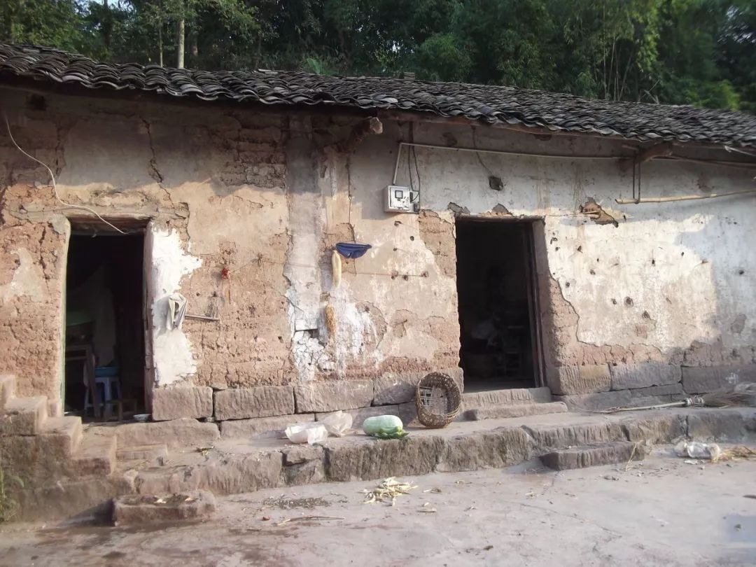 还有爸爸一起夯起来的,那个时候老屋的横梁上总是堆满了柴火,破烂不堪