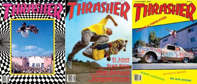 《thrasher magazine》是第一本以介绍滑板文化为重点的月刊杂志,在