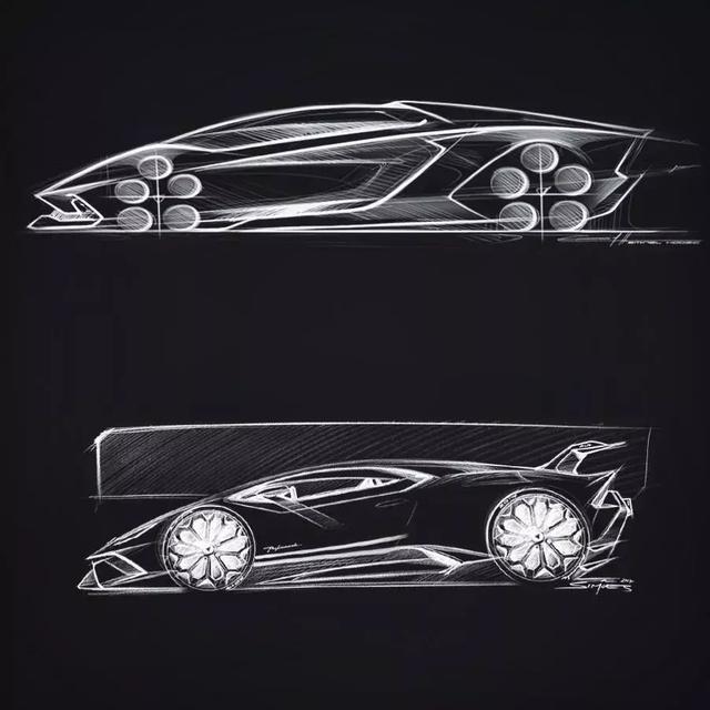 兰博基尼设计总监作品欣赏手绘实体图