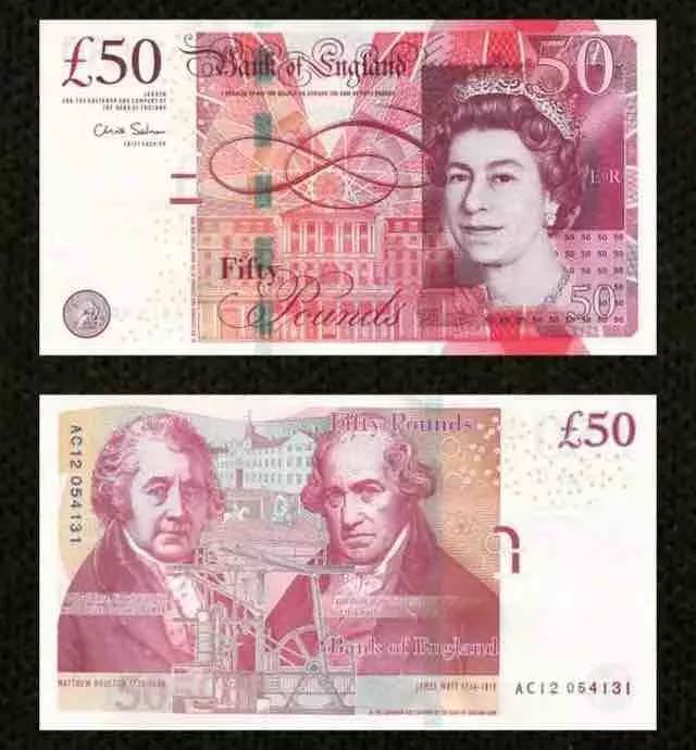 50英镑 纸币图片
