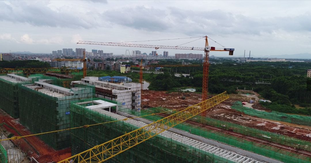 荷城二中又有新进展最新现场航拍图来啦