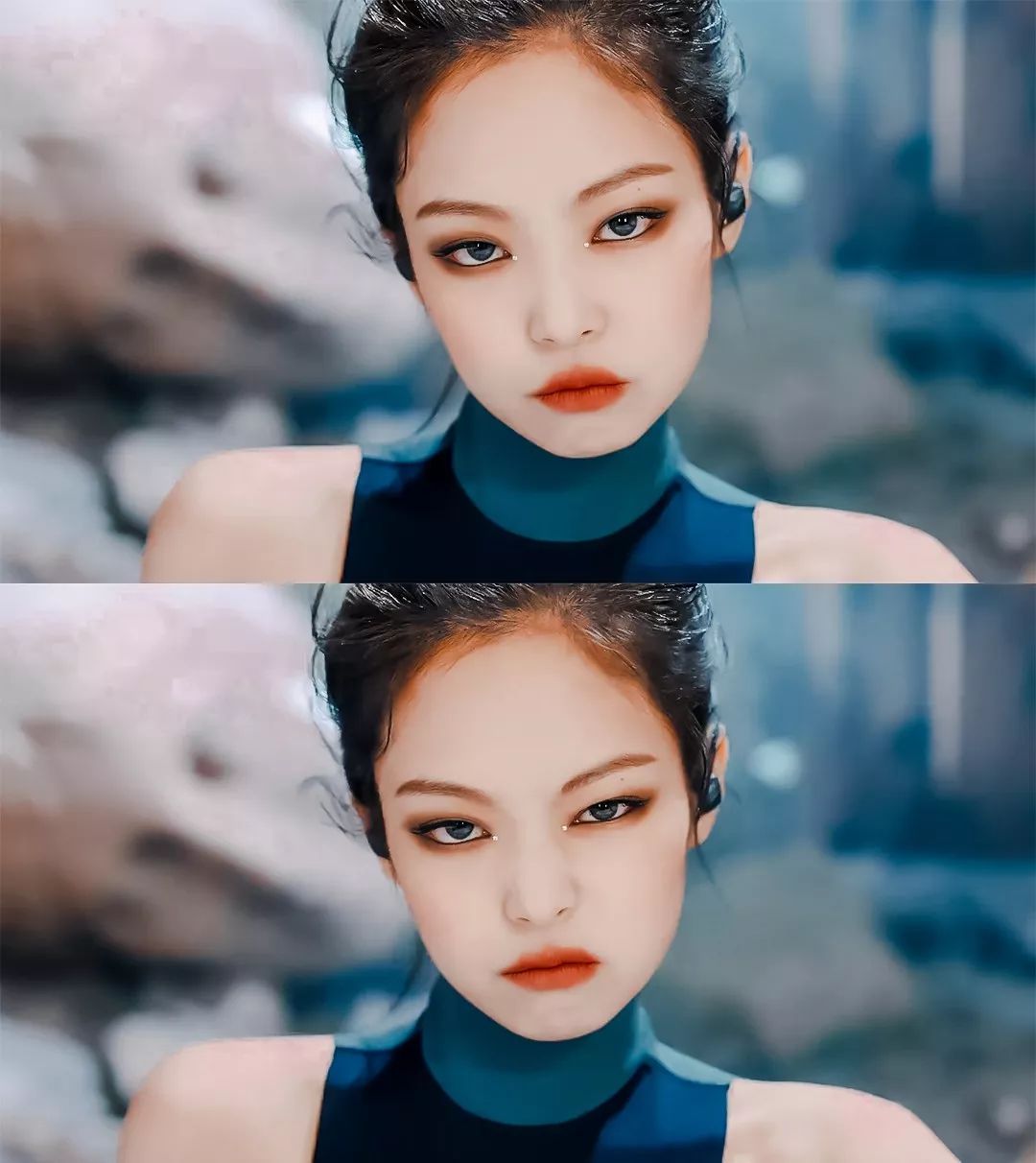 jennie猫眼妆,je妆容,je猫系长相_大山谷图库