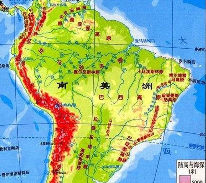 南美洲自然带分布图图片