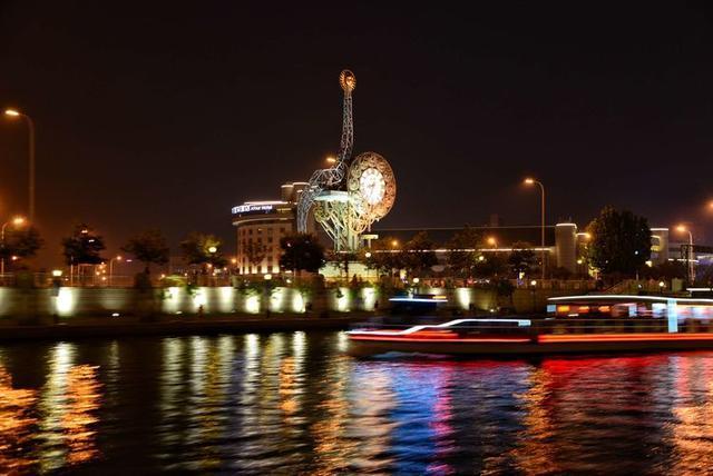 原創天津記憶燦爛夜景濱海航母主題公園五大道近代洋建築