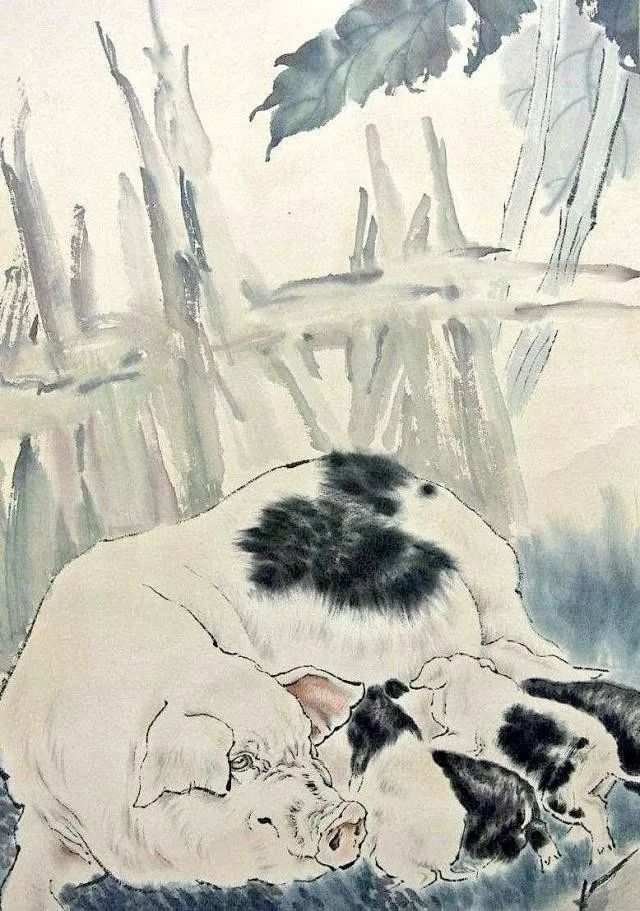 刘奎龄和刘继卣父子画猪