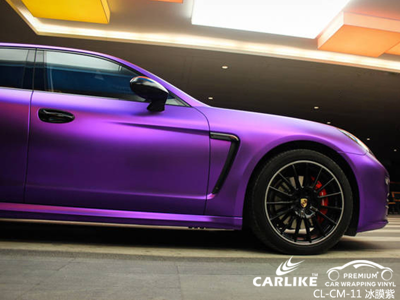 奔驰哑光电镀冰膜紫全车改色膜帅气就是这么简单