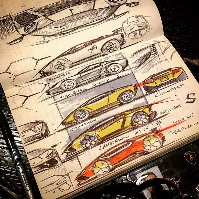 兰博基尼设计总监作品欣赏手绘实体图