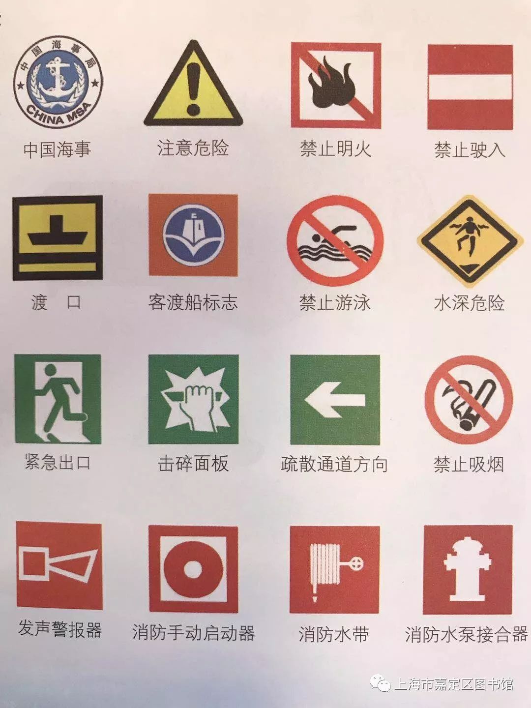 一起来看看吧小朋友们,你知道有哪些水上安全标志吗?