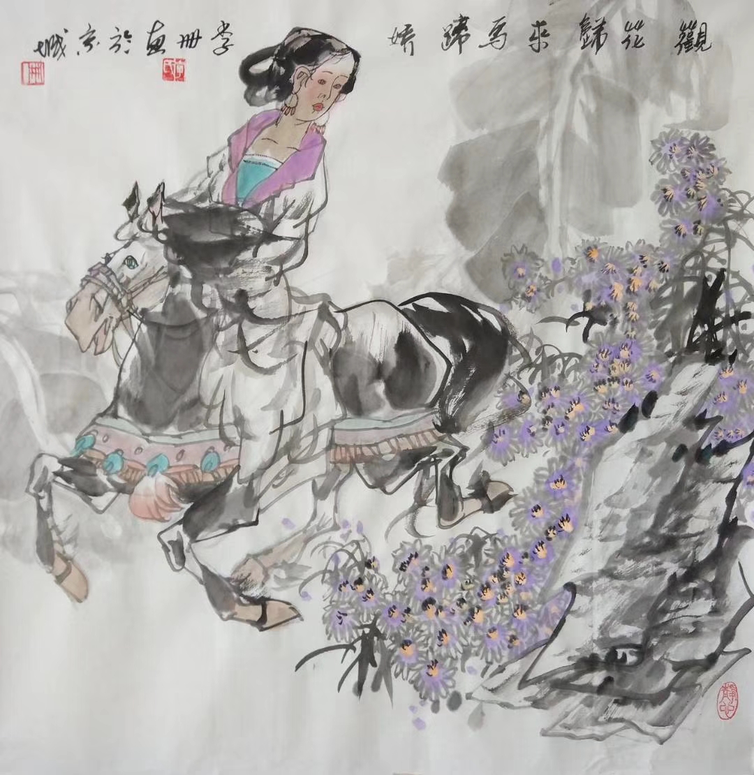 中国画名家画家李册人物画欣赏