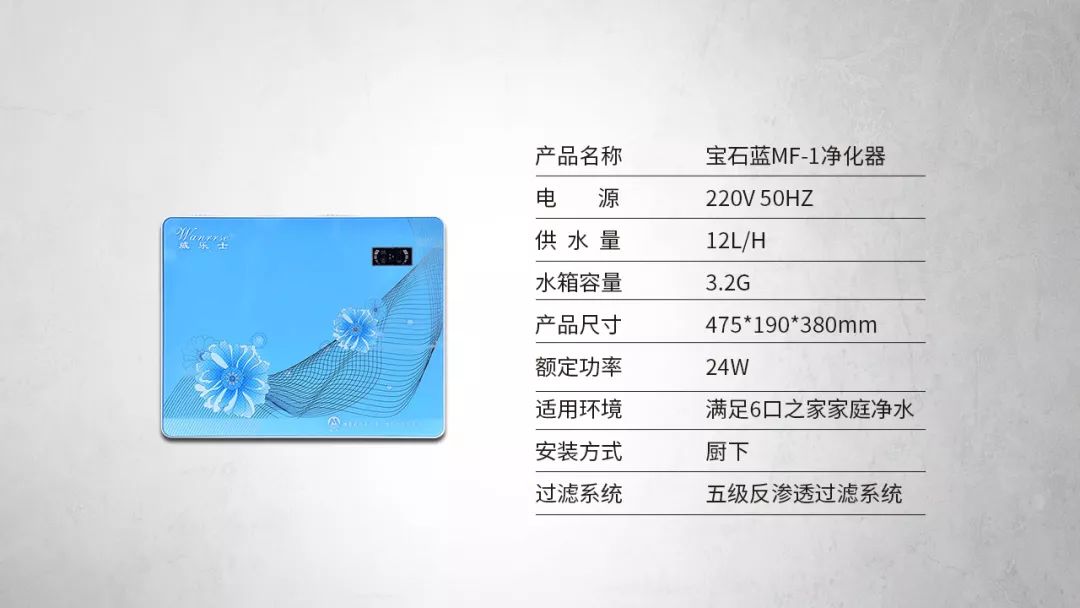 市场价:3280元会员专享价:2084元宝石蓝ro膜反渗透直饮净水器,产水