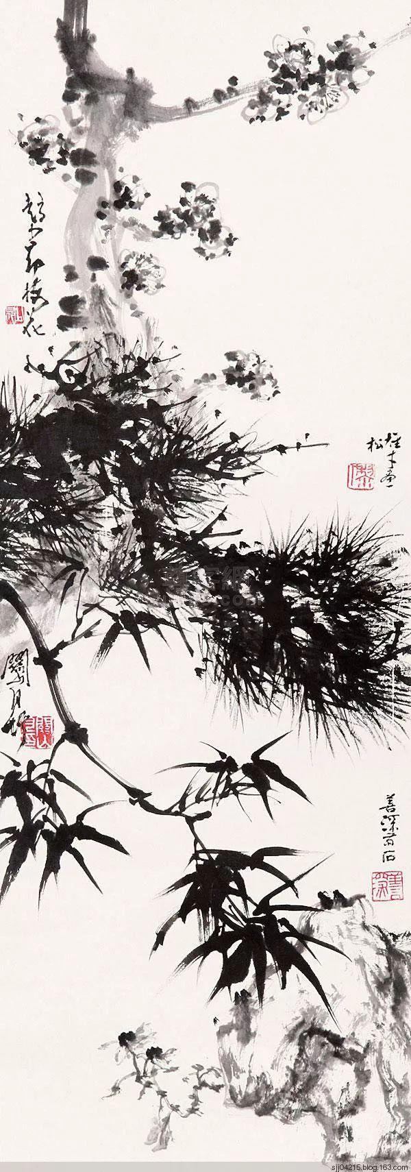 杨善深写意花鸟国画分享