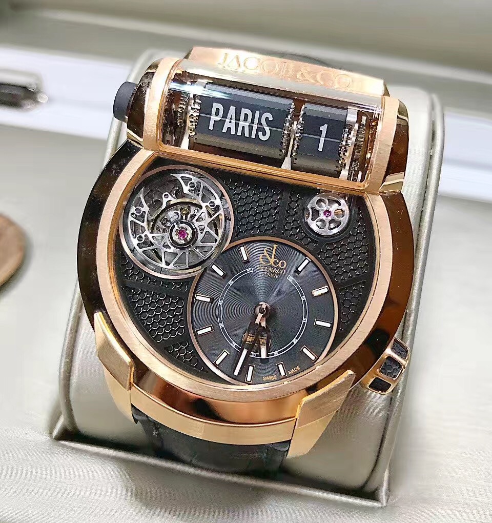 捷克豹epicsf24陀飞轮系列es1024018k玫瑰金45mm世界时陀飞轮