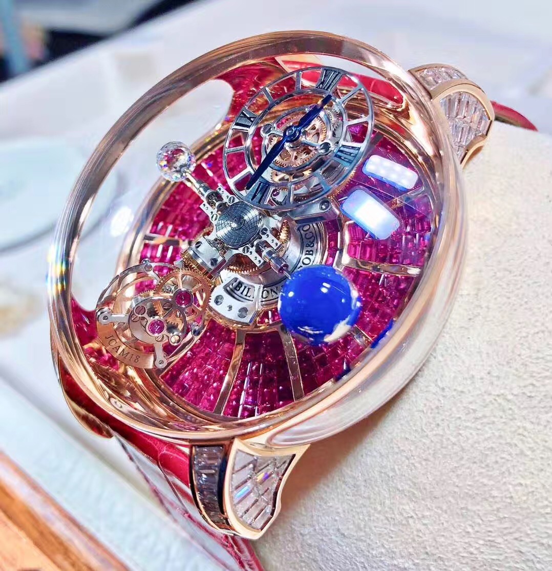 捷克豹天体陀飞轮18k玫瑰金50mm原装t型红宝石版限量18支全新全套