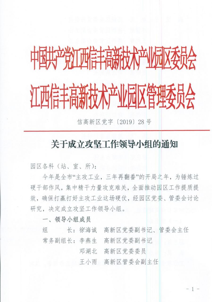 文件关于成立攻坚工作领导小组进一步规范公文办理提升办文质效的通知