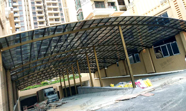 地下车库出入口雨棚效果图大全不仅坚固耐用还很美观