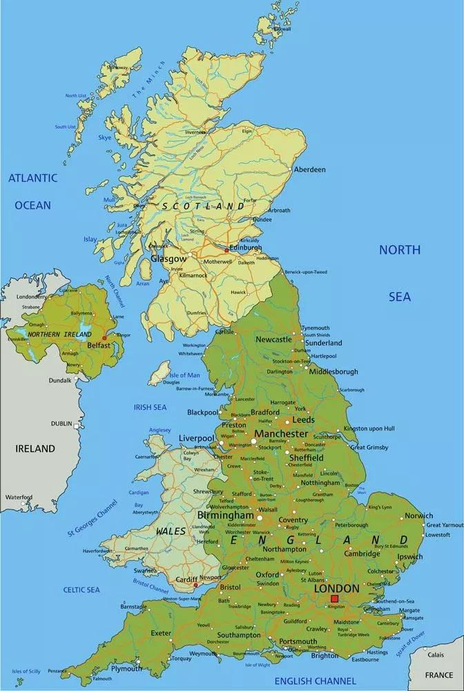 苏格兰的地图具体位置图片