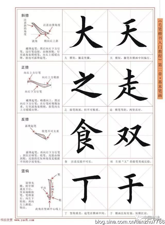 0基础学书!《毛笔楷书入门教程》(基本笔画)让你学书事半功倍
