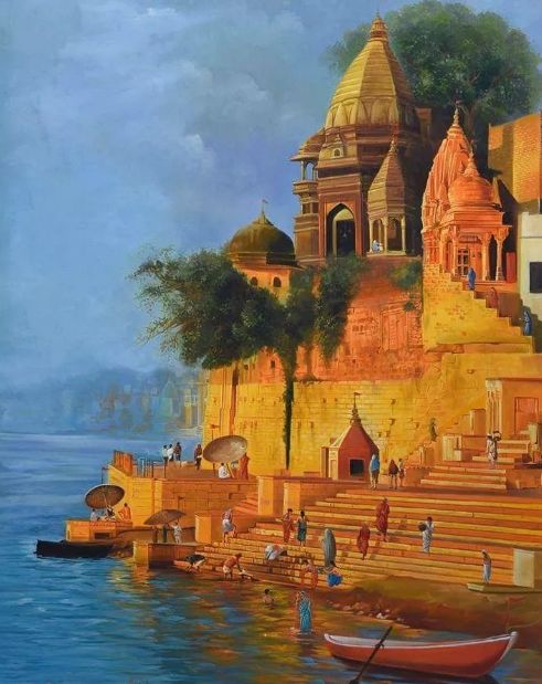 印度美女油画,喜欢这画风_kamal