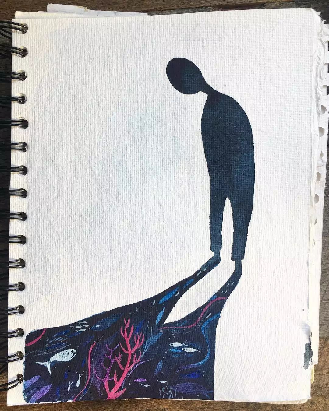 欣赏小丧青年绘画中的小丧感觉