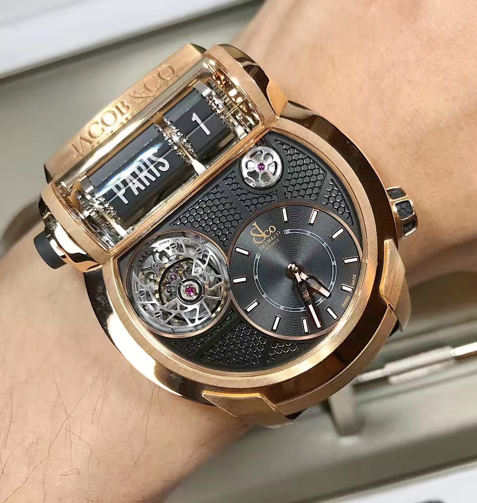 捷克豹epicsf24陀飞轮系列es1024018k玫瑰金45mm世界时陀飞轮